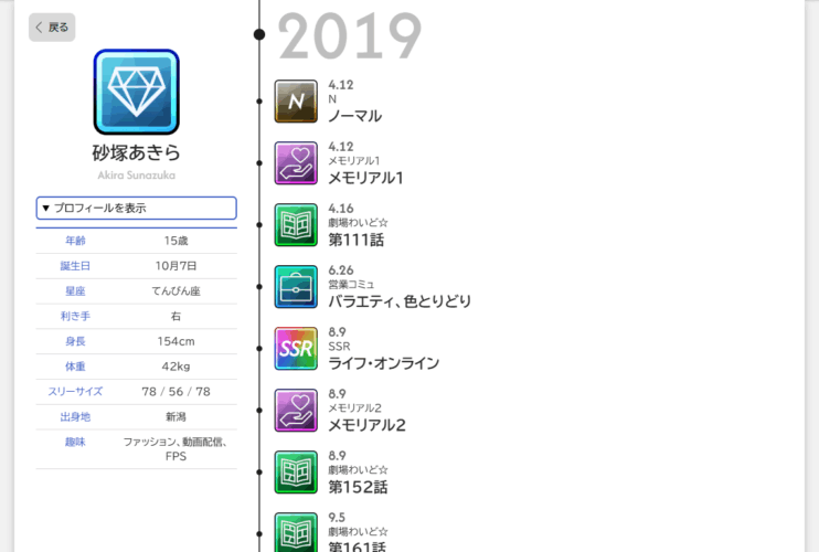 デレステ歴史年表を作った